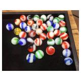 (41) AKRO AGATE - Corkscrew Marbles .61 to .68