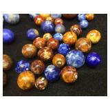 (47) Vintage BENNINGTON - Handmade Clay Marbles .44 to .97