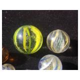 Vintage German - Handmade "Swirl" Marbles 1.14 - .91 - .63 - .59 - .55