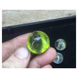 Vintage German - Handmade "Swirl" Marbles 1.14 - .91 - .63 - .59 - .55