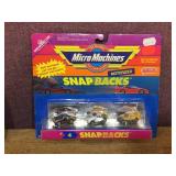 Vintage 1989 Micro Machines #4 Snap Backs - On Card!
