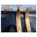 Very Neat Pair - Vintage Marke Hagen Wooden Skis with Name Tags!