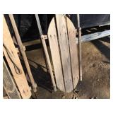 2 Classic Wooden Snow Sleds Including AUTO-WHEEL COASTER CO #42