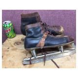 Antique Pairs - Leather Ski Boots + Union Hardware Skates