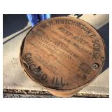 Rare Vintage W.H. Hutchinson + Son - Wooden Shipping Barrel - Mankato Brewing