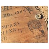 Rare Vintage W.H. Hutchinson + Son - Wooden Shipping Barrel - Mankato Brewing
