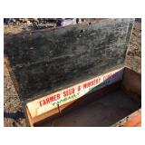 Wow! Antique FARMER SEED Co - Salesman Sample Travel Wooden Crate!