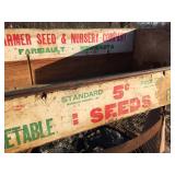 Wow! Antique FARMER SEED Co - Salesman Sample Travel Wooden Crate!