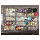 4 Trays Vintage BUTTONS Including Mother of Pearl - Bakelite?