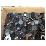 Large Group Old BUTTONS - Bakelite - Metal - Wooden - Leather
