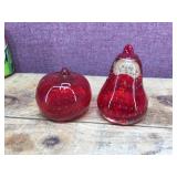 2 Vintage LEFTON Art Glass Paper Weights