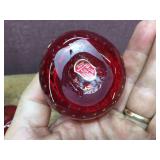 2 Vintage LEFTON Art Glass Paper Weights