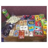 Group Vintage CARD GAMES - Checkers - Dominos (Wooden)