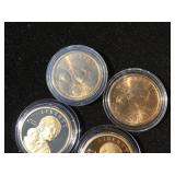 (4) Sacagawea Dollar Coins - 2 Without Dates?