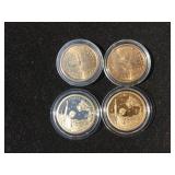 (4) Sacagawea Dollar Coins - 2 Without Dates?