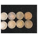 (10) Indian Head Pennies 1897-1902