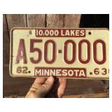 1962-63 Minnesota License Plate