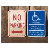 NO PARKING/HANDICAP PARKING - Metal Sign 12" x 18"