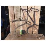 Antique Large ICE TONGS + Hanger - Forged