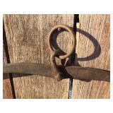 Antique Large ICE TONGS + Hanger - Forged