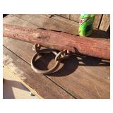 Antique HAY KNIFE + 48" Wooden Spreader