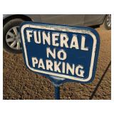 Nifty Vintage - FUNERAL NO PARKING - Sign