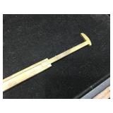 Antique STANLEY No. 32? 12" - 4 Fold - Wood/Brass - Rule