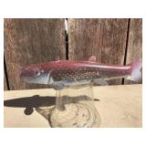 DON BETHEL Signed Carved Wooden Spear Decoy - 9"