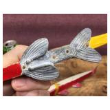 Pair Vintage - Classic - Early RANDALL WOOD? Carved Wooden Spear Decoys - 9 3/4"