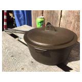Vintage BSR? 3 Qt. Cast Iron Square Sauce Pan/Stew Pot with Lid - Refurbished!