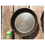 (2) Vintage LODGE 8 + 10 Cast Iron 3-Notch Skillets - Refurbished!