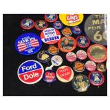 Group Vintage Political - Advertiser - Statement Pinbacks/Buttons
