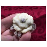 (5) Brooch Pins - Including NOLAN MILLER - Cream Rose