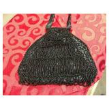 MCM - WALBORG - Black Beaded Purse - Hong Kong