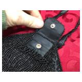 MCM - WALBORG - Black Beaded Purse - Hong Kong