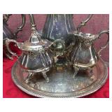 Vintage WALLACE - "Baroque" - Silverplate Tea Set - 4 Pc