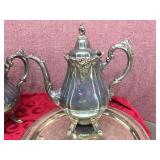 Vintage WALLACE - "Baroque" - Silverplate Tea Set - 4 Pc