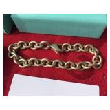Wow! TIFFANY + CO - 7.5" Sterling Round Link Bracelet - With Box!