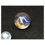 (6) Vintage GERMAN - Handmade Swirl Marbles