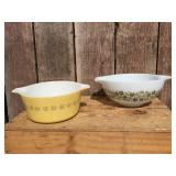 (2) Vintage PYREX Bowls - Good Graphics!