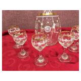 MCM Drink/Brandy Set - Daisy/Gilded - Nice