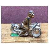 Vintage MANOIL - Cast Motorcycle Figure - Neat!