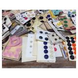 Group Vintage Buttons - Mostly on Original Cards - 100