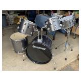 Ludwig Back Beat Complete-ish Drum Set - Metallic Silver Sparkle