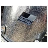 Ludwig Back Beat Complete-ish Drum Set - Metallic Silver Sparkle
