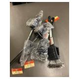 World Market Triple Action Grill Brush 4-Pack - Stainless Steel Bristles