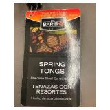 Mr Bar-B-Q Spring Tongs - Stainless Steel, Model 40226Y