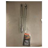 Mr Bar-B-Q Spring Tongs - Stainless Steel, Model 40226Y