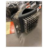 World Grill Dual Bristle Grill Brush - Stainless Steel Bristles, Long Ergonomic Handle