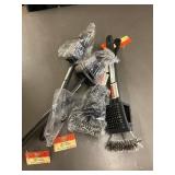 World Market Triple Action Grill Brush - Dual-Sided Stainless Bristles